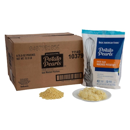 Baf Potato Pearls Potato Pearls Excel Gold Mashed Potatoes 31.9 oz. Pchs, PK8 10379